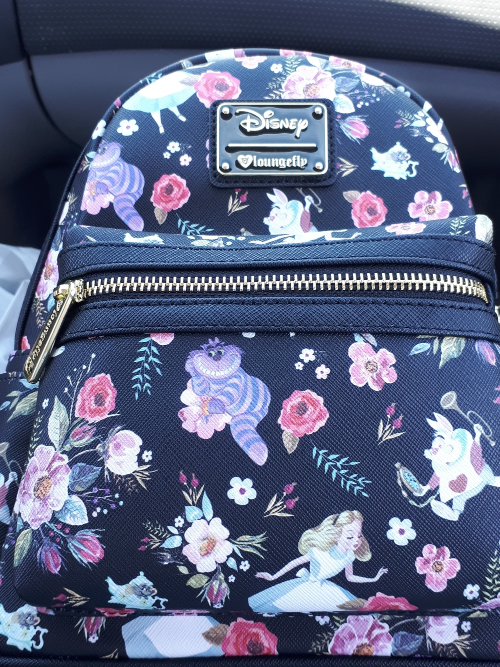 Disney x Loungefly Alice in Wonderland Floral Mini Backpack - Navy